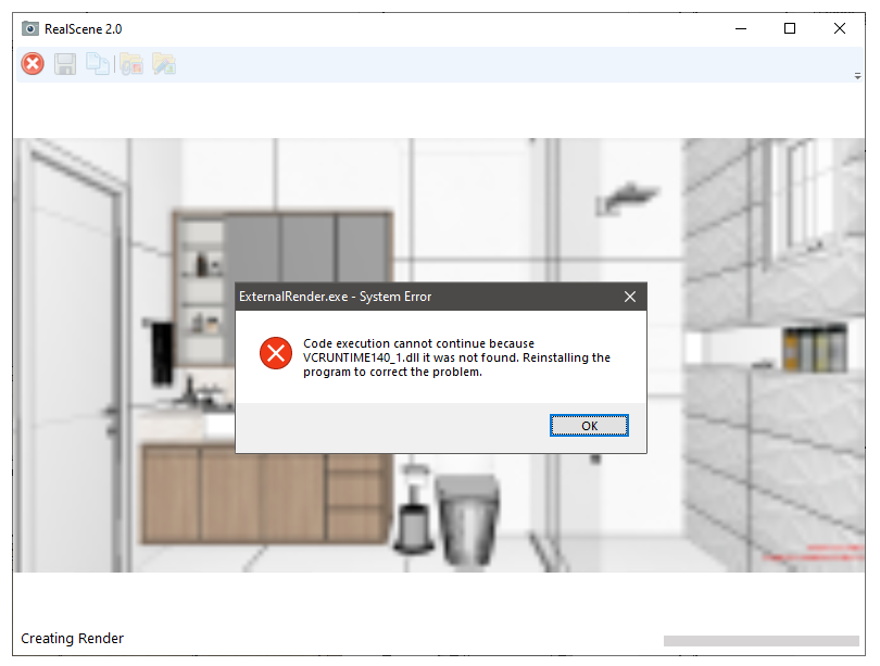 Realscene 2 0 Code Execution Cannot Continue Because Vcruntime140 1 Dll Was Not Found Promob Support